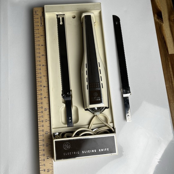 🇺🇸 Vintage GE Electric Carving Knife w Wall Mount Case Tested Working - Picture 13 of 16